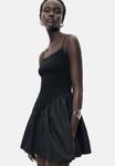 Платье Mango COMBINED GATHERED, Black - фото 5