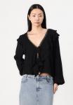 Блуза Gina Tricot FRILL TIE, Black - фото 4