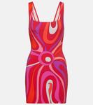 Мини-платье с принтом Iride Pucci, Corallo/Fuxia - фото