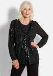 Блуза GOLDNER Blouse, Black/Berry Patterned/Black - фото