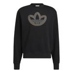 Толстовка Adidas OAC Trefoil Crew Sweatshirt 'Black', черный - фото