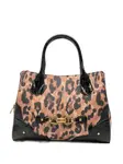 Сумка-тоут с леопардовым принтом Just Cavalli, коричневый - фото