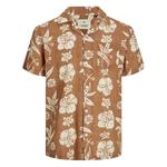 Рубашка с коротким рукавом Jack & Jones Flores, бежевый - фото 3