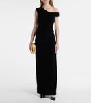 Бархатное платье Ettore с рюшами SIR, черный - фото 2