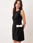 Платье-мини Nobody's Child с монохромным бантом черного цвета - фото