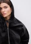 Худи Stradivarius HOODIE WITH, Black - фото 4