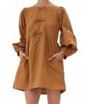 Платье Felicity с длинными рукавами в бежевом цвете Jodifl - фото