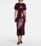 Мидди с пайетками Erdem, Mulberry Red - фото 2