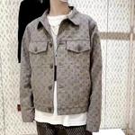 Куртка мужская Louis Vuitton с логотипом, коричневый - фото 4