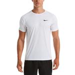 Мужская футболка для плавания с короткими рукавами Nike Dri-FIT UPF 40+ Hydroguard, белый - фото