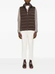 Стеганый жилет на молнии Herno, коричневый - фото 2