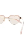 Солнцезащитные очки Carrie в форме сердца Megane and Me, розовый - фото 3