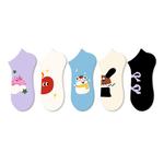 Унисекс Носки JKN, Розовый Цветочный Принт (5 пар) - фото 3