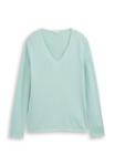 Джемпер TOM TAILOR BASIC V-NECK, Blue Haze/Mint - фото 5