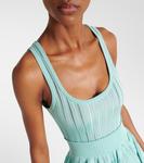 Мини-платье ажурной вязки Alaïa, Menthe - фото 4