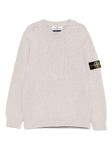 Stone Island Junior свитер из ткани букле, нейтральный - фото