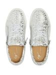 Giuseppe Zanotti кеды Gail с монограммой, серебристый - фото 4