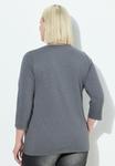 Топ Ulla Popken Long sleeved top, Graphite Grey/Grey - фото 2