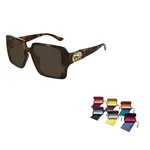 GUCCI Солнцезащитные очки квадратной формы, Brown - фото