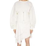 Многослойное асимметричное мини-платье Acne Studios, белое - фото 4