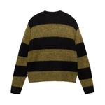 Свитер Stussy Big Stripe Crew, Dark Olive - фото 2
