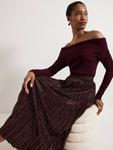 Алайна юбка с пайетками Phase Eight, Burgundy - фото 4