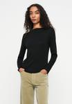 Топ TOM TAILOR Long sleeved top, Deep Black/Black - фото 4