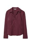 Блуза Stradivarius Button-down blouse, Dark Red - фото 6