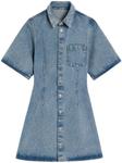 AMI Paris джинсовое платье-рубашка, синий - фото
