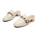 Женские тапочки с закрытым носком DAPHNE, экрю - фото 6