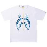 Футболка BAPE ABC Camo Shark, цвет Белый/Синий - фото