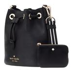 Кожаная сумка-ведро pebble, через плечо, кроссбоди мини women's black Kate Spade - фото 2