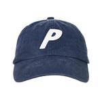 Футболка из постиранной саржи PALACE, синяя - фото