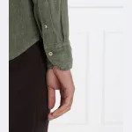 Льняная рубашка узкого кроя Stenströms, хаки - фото 4