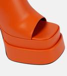 Кожаный мюли на платформе Versace, Orange-Oro Versace - фото 6