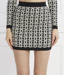 Юбка Elisabetta Franchi мини с узором, черный/белый - фото