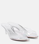 Александра Гласс 60 ПВХ мюли Amina Muaddi, Transparent - фото