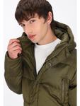MO Мужская парка оливкового цвета - фото 5