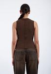 Топ Dr.Denim DEIA WAFFLE, Chocolate/Brown - фото 3
