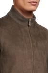 Свитер Johnston & Murphy Men's Faux-suede Full-zip, Brown - фото 4