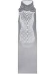 MM6 Maison Margiela платье миди Dummy без рукавов, серый - фото