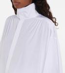 Хлопковая рубашка оверсайз ALAÏA, белый - фото 4