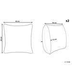 Декоративные подушка Beliani, 45x45 см, бежевый - фото 4