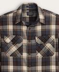 Мужская клетчатая фланелевая рубашка Burnside Pendleton, Natural, Charcoal Plaid - фото 2