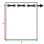 Штора SUNBONE, люверсы, 1 шт. Wirth, Beere - фото 8