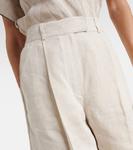 Льняные шорты Brunello Cucinelli, бежевый - фото 4