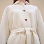 Пальто женское белое Hermes - фото 3