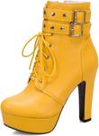Ботильоны платформы Scaoruki, 109 Yellow - фото