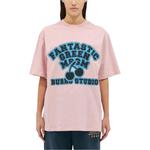 Футболка с принтом слоган MSGM, коралл - фото 4