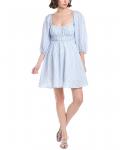 Эрмоза Лала Льняное мини-платье Hermoza, синий - фото